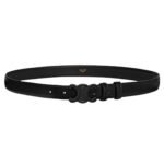 CELINE MEDIUM TRIOMPHE BELT IN TAURILLON LEATHER BLACK