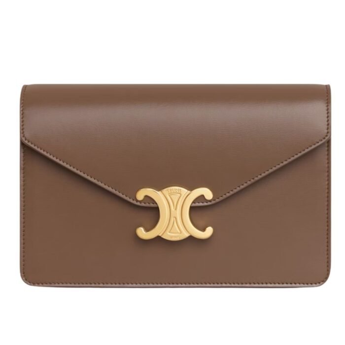CELINE WALLET ON CHAIN MARGO IN SHINY CALFSKIN RICE