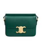 CELINE TEEN TRIOMPHE BAG IN SHINY CALFSKIN RED CANYON