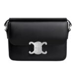 CELINE TEEN TRIOMPHE BAG IN SHINY CALFSKIN OAT BEIGE