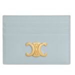 CELINE CARD HOLDER TRIOMPHE IN SHINY CALFSKIN CAPPUCCINO