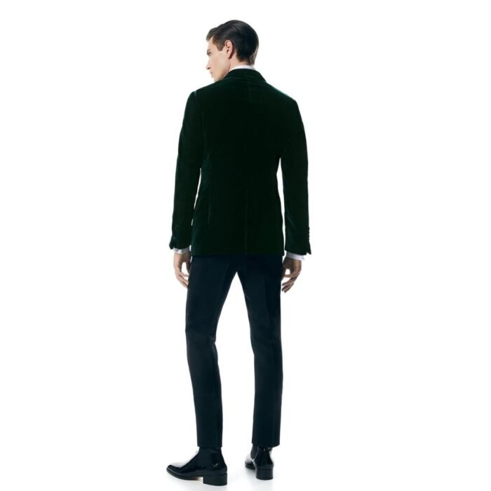 TOM FORD FLUID VELVET SHELTON COCKTAIL JACKET DARK EMERALD