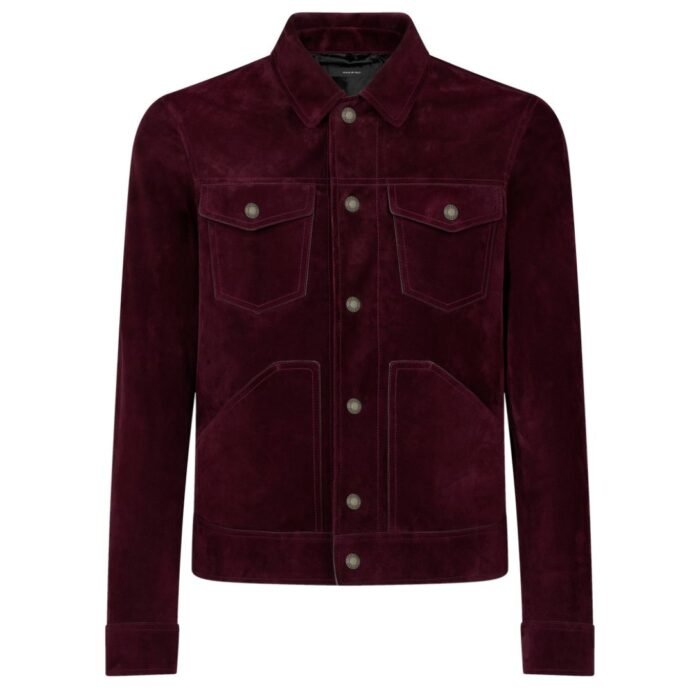 TOM FORD CASHMERE SUEDE WESTERN JACKET INDIGO