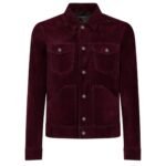 TOM FORD CASHMERE SUEDE WESTERN JACKET AMETHYST