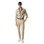 TOM FORD COTTON SATIN STAND COLLAR OUTERSHIRT