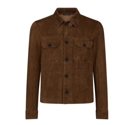 TOM FORD LIGHT SUEDE OUTERSHIRT MOCHA
