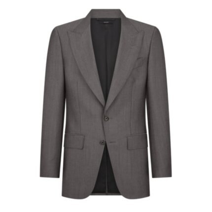 TOM FORD YARN DYED MIKADO ATTICUS JACKET GREY