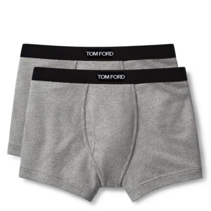 TOM FORD COTTON BOXER BRIEFS TWO PACK WHITE