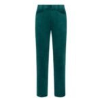TOM FORD RIDGED VELVET DYLLAN TROUSER PEACOCK