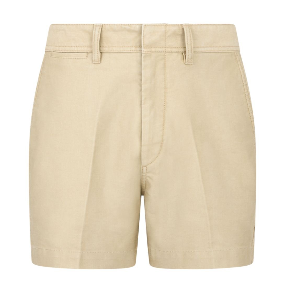 3 TOM FORD COTTON SATIN TAILORED SHORTS SAND