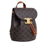 CELINE BACKPACK BONNIE IN TRIOMPHE CANVAS AND CALFSKIN