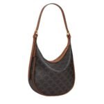 CELINE SMALL HELOÏSE CUIR TRIOMPHE BAG IN CANVAS AND CALFSKIN