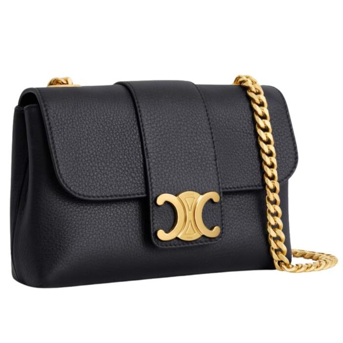 CELINE MINI VICTOIRE IN SUPPLE GRAINED CALFSKIN BLACK