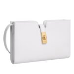 CELINE 16 STRAP POCHETTE IN SUPPLE GRAINED CALFSKIN WHITE