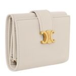CELINE FINE WALLET VICTOIRE IN SUPPLE GRAINED CALFSKIN PALE BEIGE