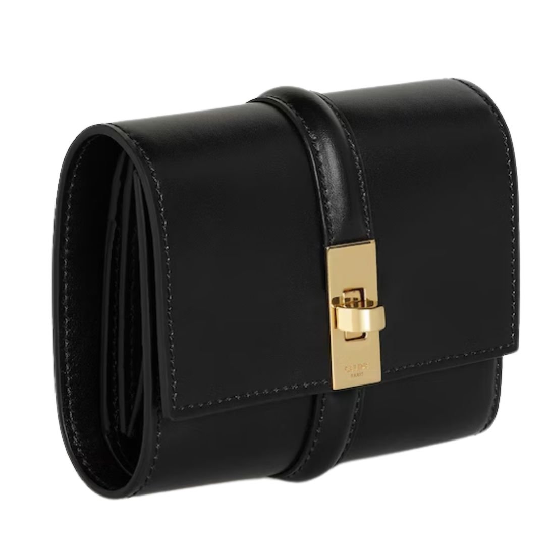 3 CELINE SMALL TRIFOLD WALLET 16 IN SATINATED CALFSKIN