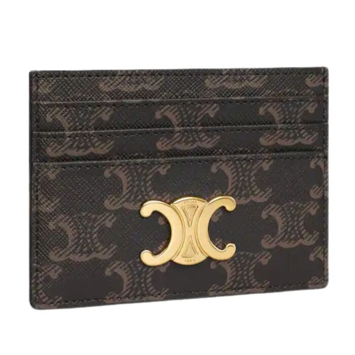 CELINE CARD HOLDER TRIOMPHE IN TRIOMPHE CANVAS