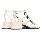 CELINE CLEMENCE MULTI TRIOMPHE SANDAL IN LAMBSKIN MILK