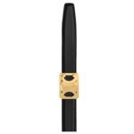 CELINE MEDIUM REVERSIBLE FRAMED TRIOMPHE BELT IN TAURILLON AND LIZARD EMBOSSED CALFSKIN BLACK