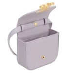 CELINE MINI CLAUDE IN SHINY CALFSKIN LIGHT LILAC