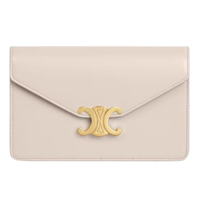CELINE WALLET ON CHAIN MARGO IN SHINY CALFSKIN RICE