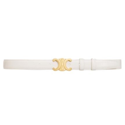 CELINE MEDIUM TRIOMPHE BELT IN TAURILLON LEATHER RICE