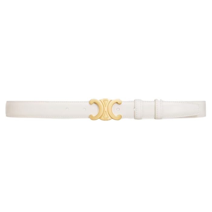 CELINE MEDIUM TRIOMPHE BELT IN TAURILLON LEATHER BLACK