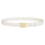 CELINE MEDIUM TRIOMPHE BELT IN TAURILLON LEATHER RICE