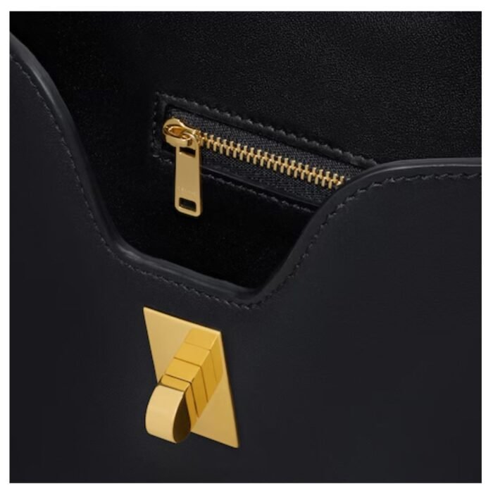 CELINE SMALL CAMILLE 16 SOFT BAG IN SMOOTH CALFSKIN BLACK