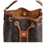 CELINE CLARA BAG IN TRIOMPHE CANVAS AND CALFSKIN