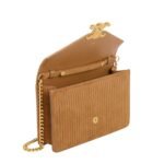CELINE WALLET ON CHAIN MARGO IN STRIPED SUEDE CALFSKIN