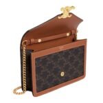 CELINE WALLET ON CHAIN MARGO IN TRIOMPHE CANVAS AND CALFSKIN