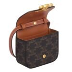 CELINE MINI CLAUDE IN TRIOMPHE CANVAS AND CALFSKIN