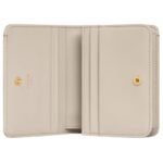 CELINE TRIOMPHE COMPACT WALLET IN SHINY CALFSKIN LIGHT STONE