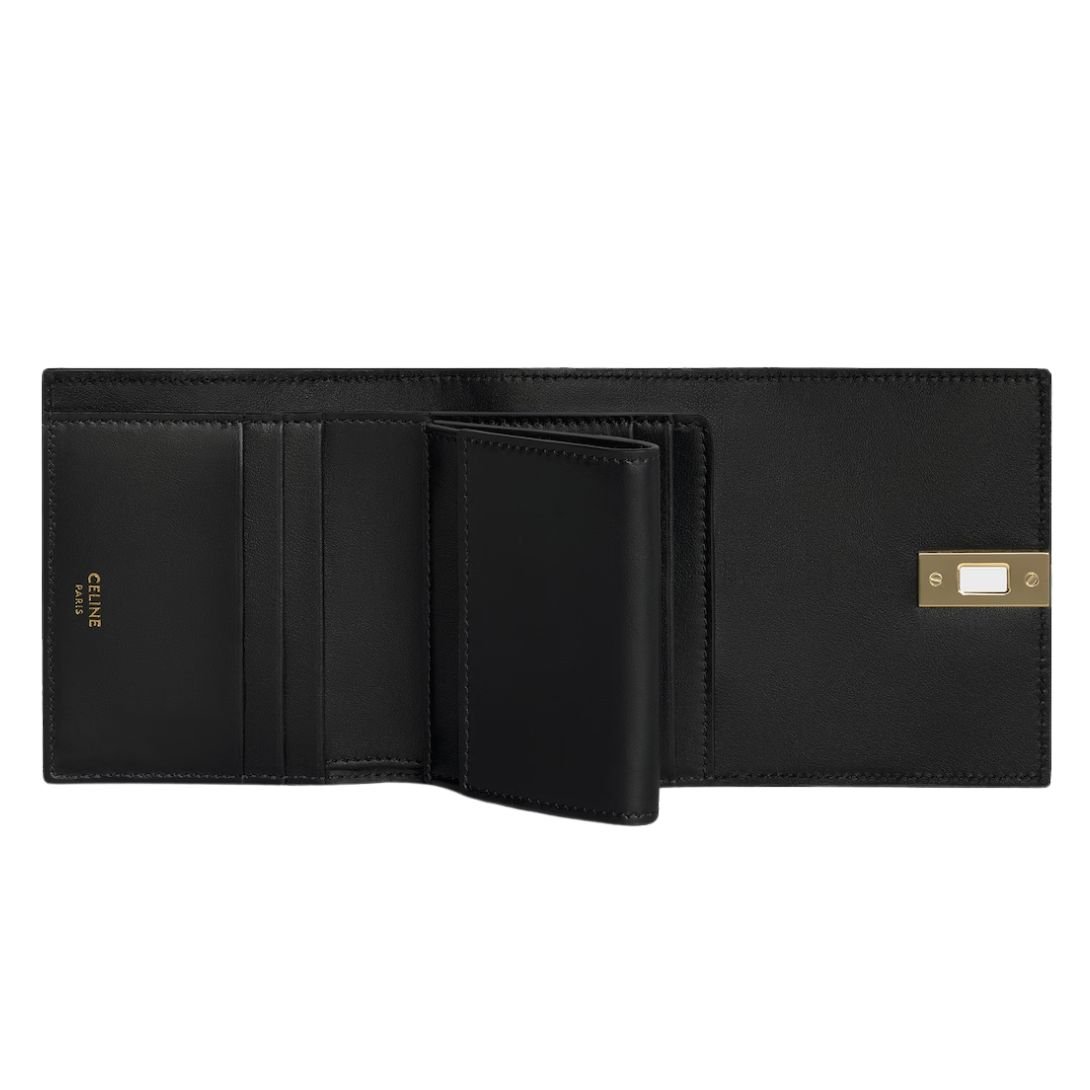 4 CELINE SMALL TRIFOLD WALLET 16 IN SATINATED CALFSKIN