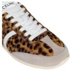 CELINE JOGGER LOW LACE-UP SNEAKER IN LEOPARD PRINTED HAIRY CALFSKIN AND CALFSKIN