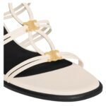 CELINE CLEMENCE MULTI TRIOMPHE SANDAL IN LAMBSKIN MILK