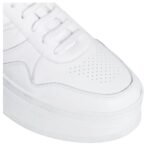 CELINE BLOCK SNEAKERS WITH WEDGE OUTSOLE IN CALFSKIN OPTIC WHITE