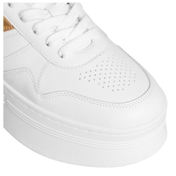 CELINE BLOCK SNEAKERS WITH WEDGE IN CALFSKIN AND LAMINATED CALFSKIN