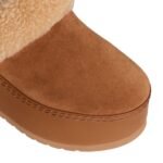 CELINE DANA WEDGE MULE IN SUEDE CALFSKIN AND SHEARLING