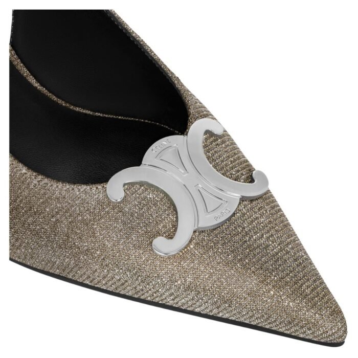 CELINE ALMA TRIOMPHE SLINGBACK IN IRIDESCENT FABRIC