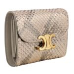 CELINE SMALL FLAP WALLET TRIOMPHE IN PYTHON
