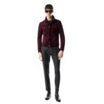TOM FORD CASHMERE SUEDE WESTERN JACKET AMETHYST