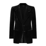 TOM FORD FLUID VELVET SHELTON COCKTAIL JACKET NAVY