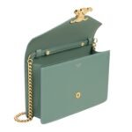 CELINE WALLET ON CHAIN MARGO IN SHINY CALFSKIN CELADON