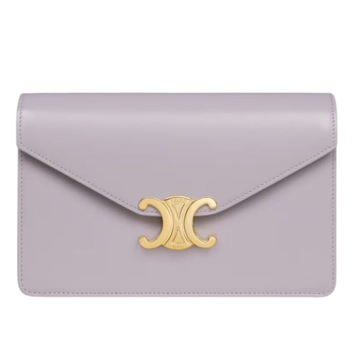 CELINE WALLET ON CHAIN MARGO IN SHINY CALFSKIN RICE