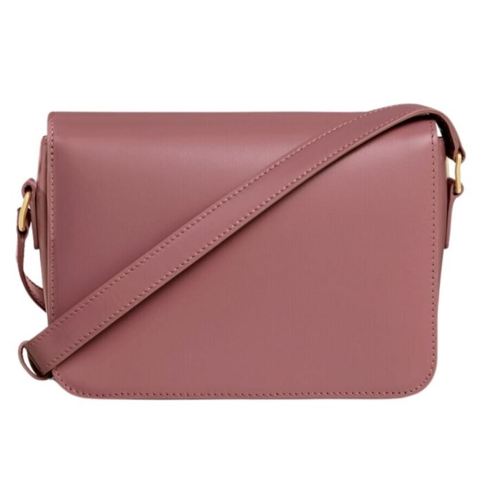 CELINE TEEN TRIOMPHE BAG IN SHINY CALFSKIN VINTAGE ROSE