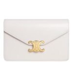 CELINE WALLET ON CHAIN MARGO IN SHINY CALFSKIN NUDE