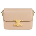 CELINE TEEN TRIOMPHE BAG IN SHINY CALFSKIN RACING GREEN