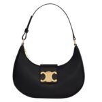 CELINE MEDIUM AVA TRIOMPHE BAG IN SMOOTH CALFSKIN BLACK